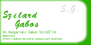 szilard gabos business card